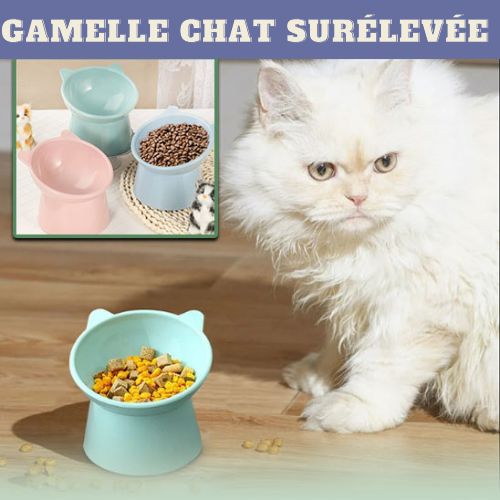 gamelle chat surélevée | Chadine™ - Happy minet