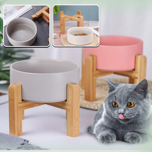 Gamelle-chat- surélevée-design| chasavour ™ - Happy minet