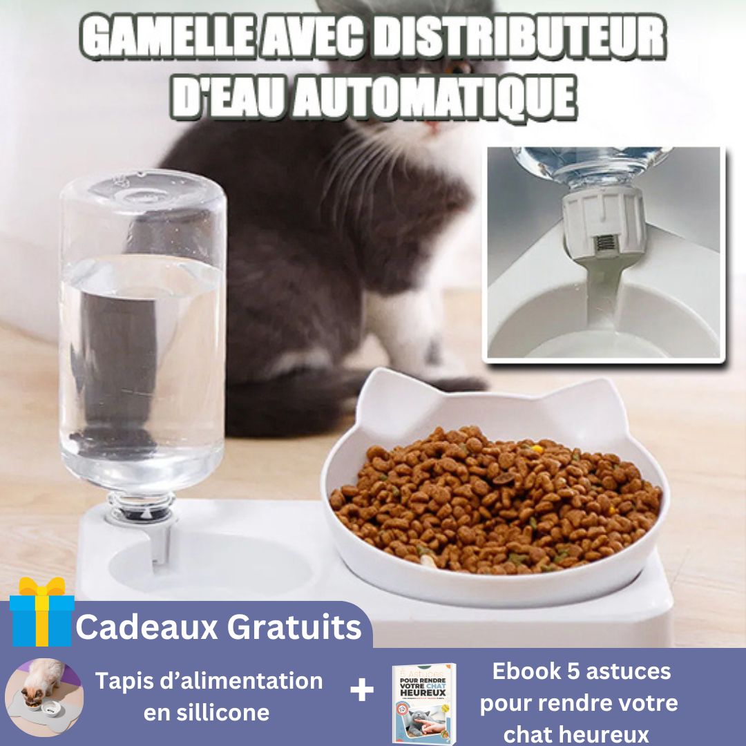 gamelle chat surélevée | DISTRIDOUBLE™