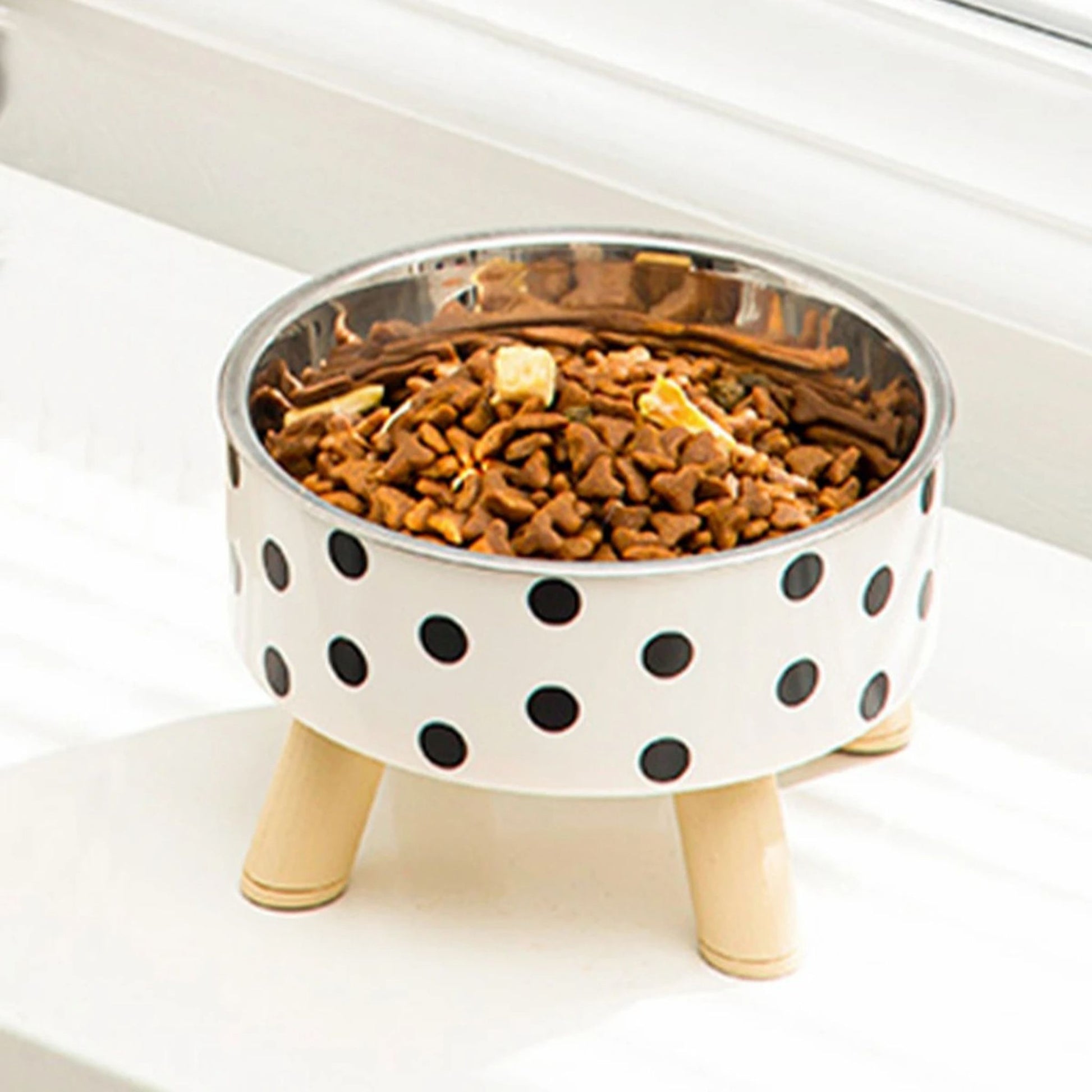 gamelle-chat-surélevée-pois-rond