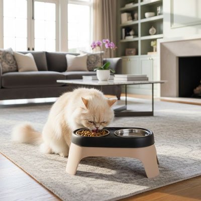 gamelle surelevee chat