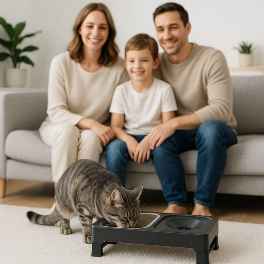 gamelles-chat-réglable