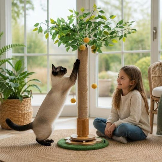 griffoir chat design brun