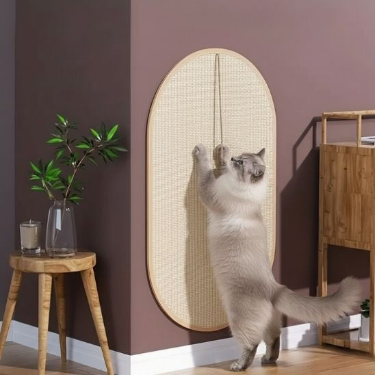 griffoir mural chat sisal ovale