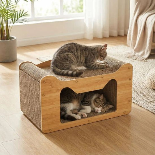 Griffoir pour chat complet bois