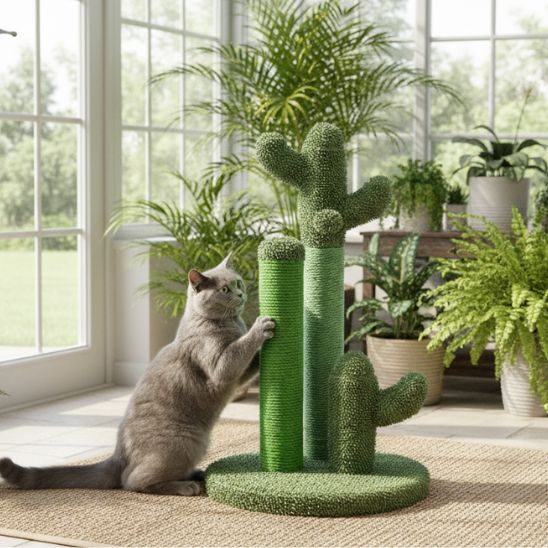 griffoir pour chat design cactus