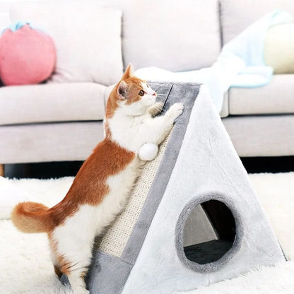 griffoir pour chat pratique gris