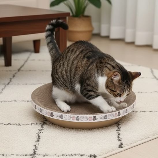 griffoir rond pour chat défouloir