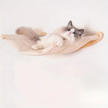 hamac chat mural bois - Happy minet