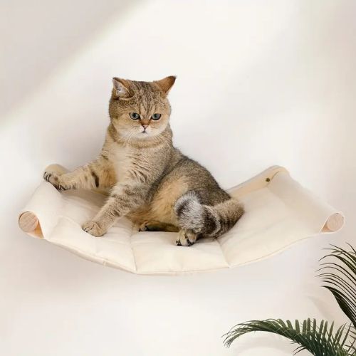 hamac chat mural bois - Happy minet