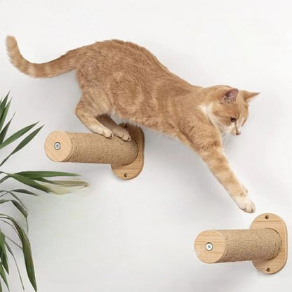 hamac chat mural bois - Happy minet
