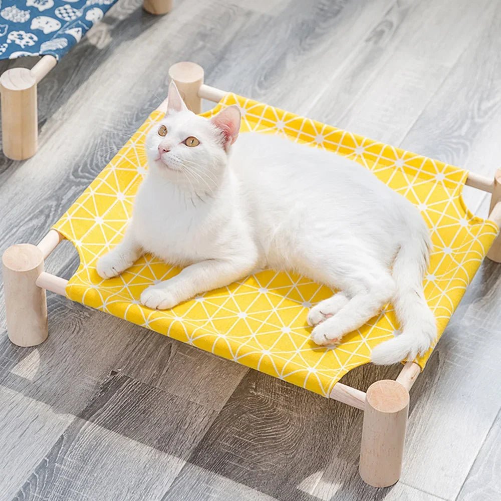hamac pour chat bois et toile - Happy minet