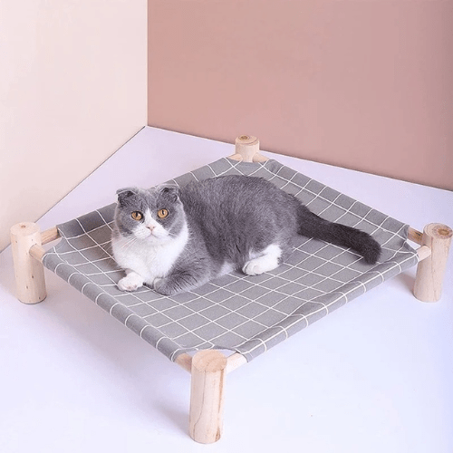 hamac pour chat bois et toile - Happy minet