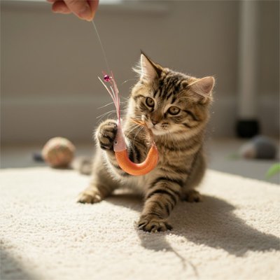 Jouet chat crevette