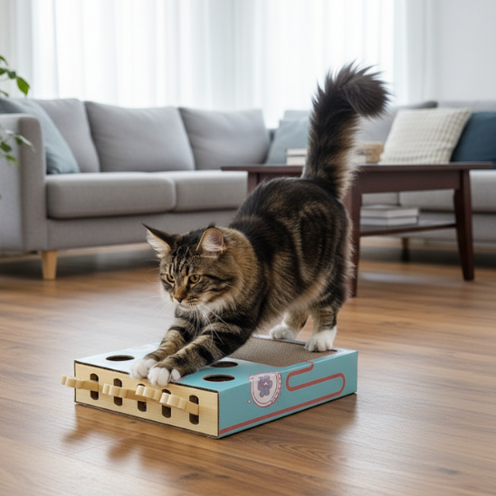 jouet-interactif-pour-chat-griffoir-chasse