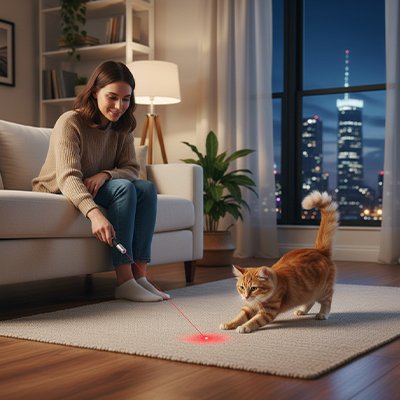 jouet laser chat interactif