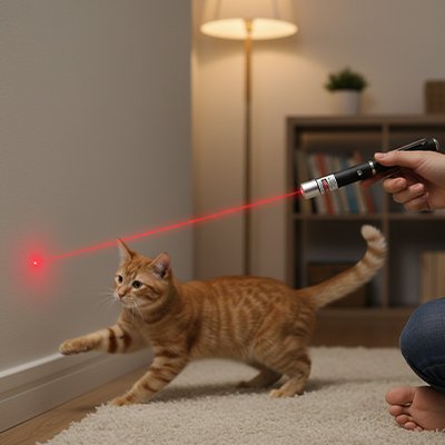 jouet laser chat rouge