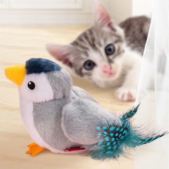 jouet-oiseau-pour-chat-gris