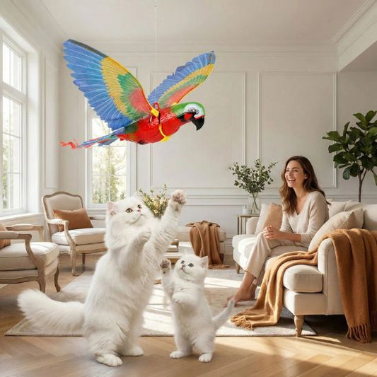 jouet oiseau pour chat réaliste