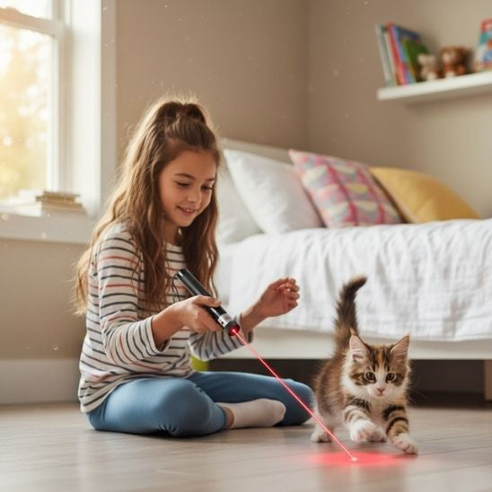 jouet pour chat laser interactif rouge