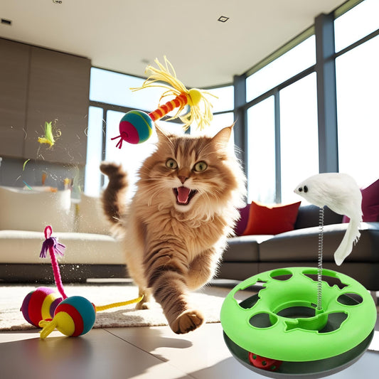 jouet-pour-chat-vert-amusant