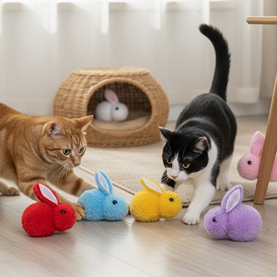 Jouets pour les chats colores
