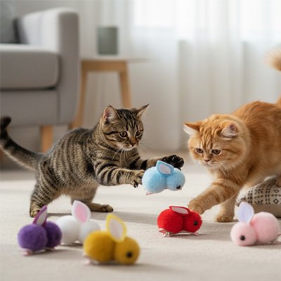 Jouets pour les chats lapins