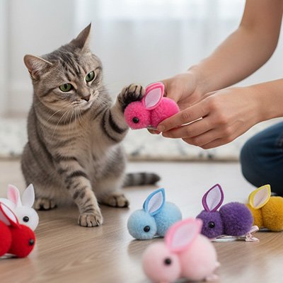 Jouets pour les chats pompons