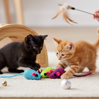 jouets-pour-les-chats-souris-multicolores