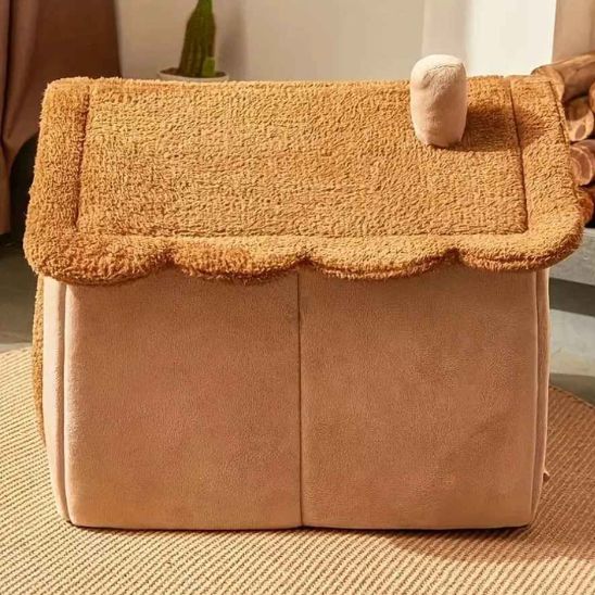 maison-pour-chat-brune-ourson