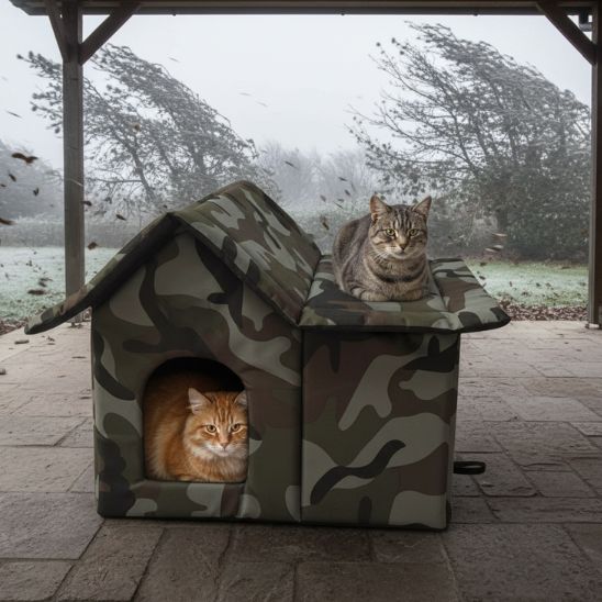 niche exterieur chat coupe vent