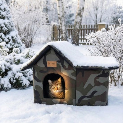 niche exterieur chat neige