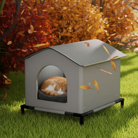 niche-exterieur-pour-chat-surélevée-agréable