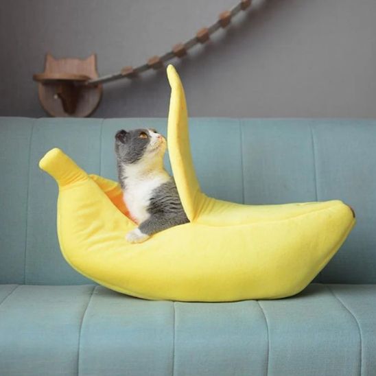 niche-pour-chat-banane-rétractable