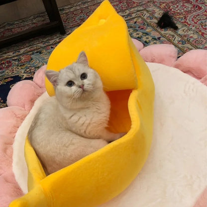 niche-pour-chat-cachette-banane