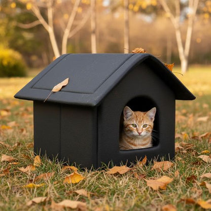 niche-pour-chat-extérieur-abri-automne