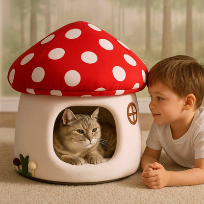 niche-pour-chat-intérieur-champignon