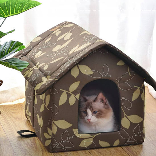 niche-pour-chats-extérieur-feuille