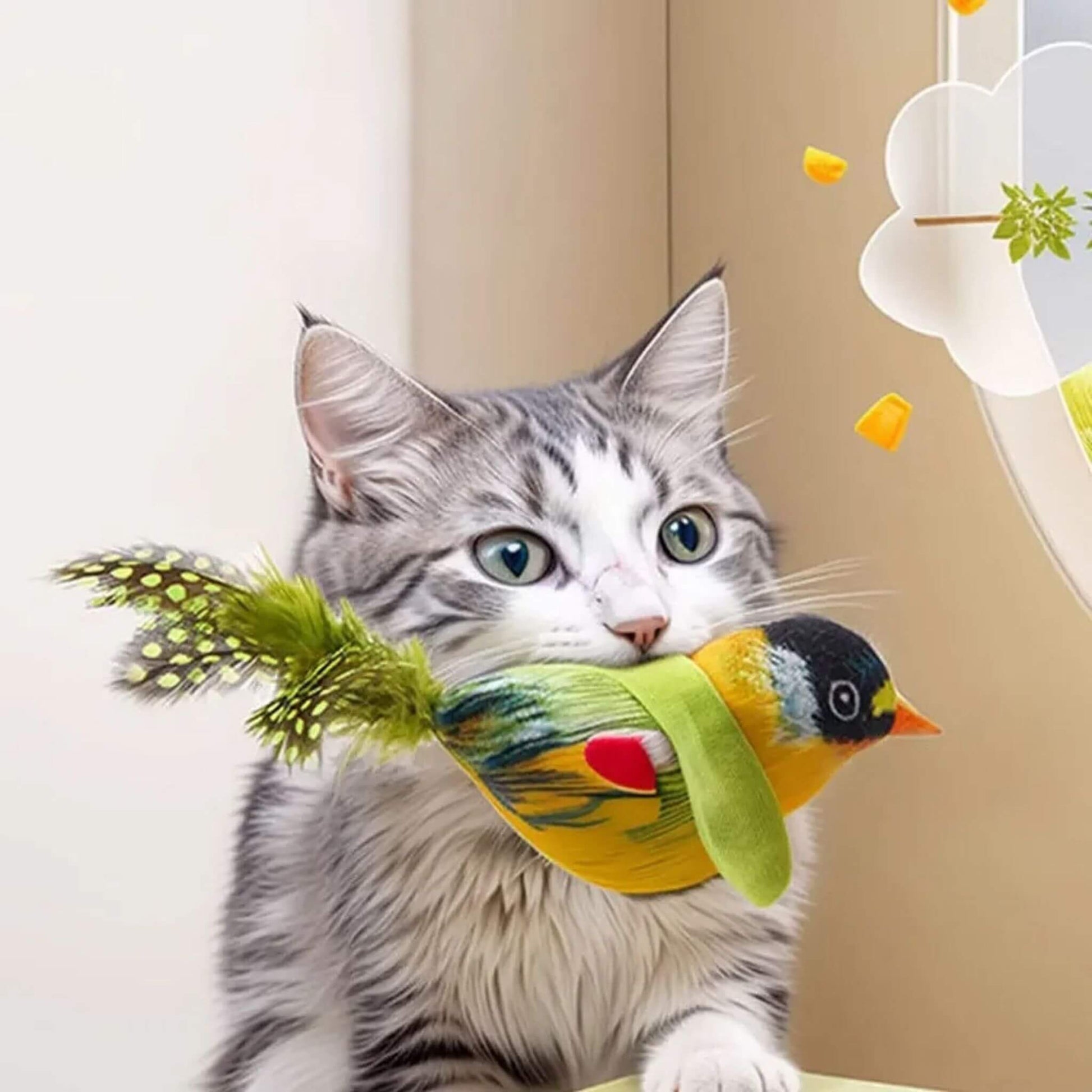 oiseau-pour-chat-vert