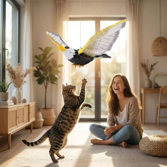 oiseau volant pour chat chasseur
