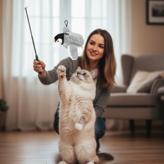 oiseau volant pour chat interactif