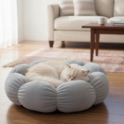 panier-chat-original-fleur-confort-gris