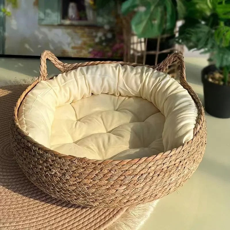 panier-en-osier-pour-chat-agréable