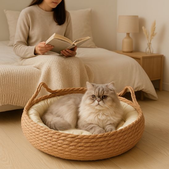 panier-en-osier-pour-chat-wicker-nest