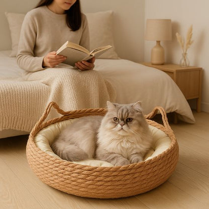 panier-en-osier-pour-chat-wicker-nest