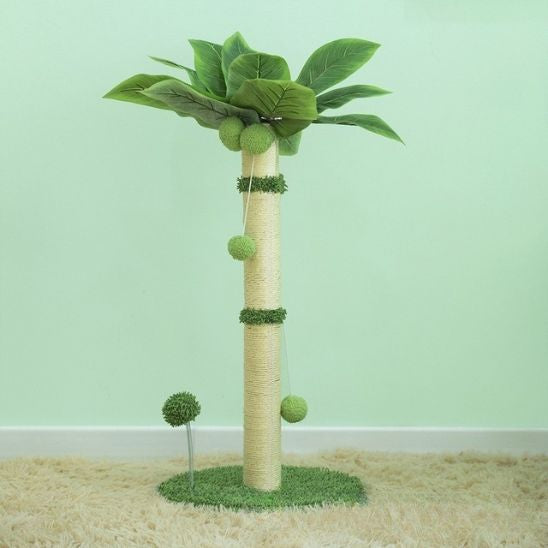 poteau griffoir pour chat vert foncé