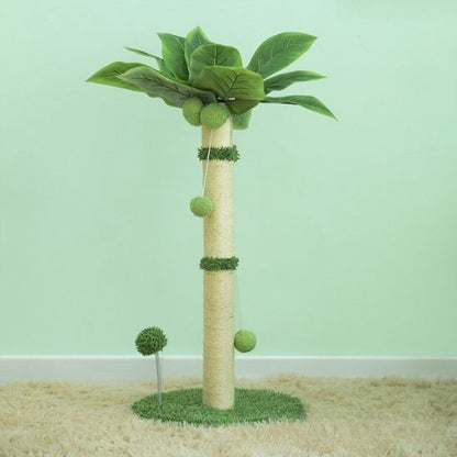 poteau griffoir pour chat vert foncé