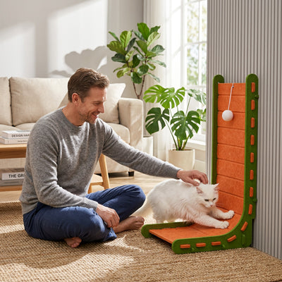 griffoir pour chat orange