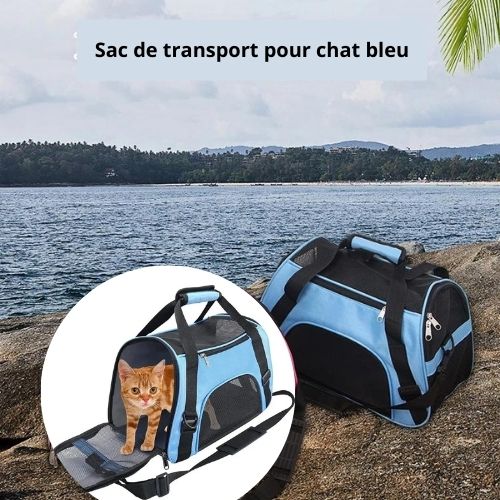 sac de transport pour chat bleu | Happy Journey™ - Happy minetbleu