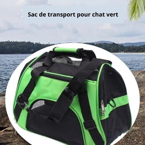 sac-transport-chat-vert | Happy Journey™ - Happy minet